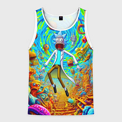 Мужская майка без рукавов Кошмарный сон Рика Санчеса - нейроарт фантазия
