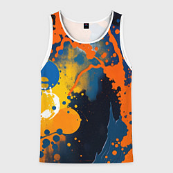Майка-безрукавка мужская Краска на стене, цвет: 3D-белый