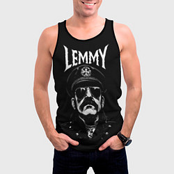 Майка-безрукавка мужская Motorhead - lemmy, цвет: 3D-черный — фото 2