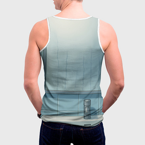 Мужская майка без рукавов Дандадан бабушка в ванной / 3D-Белый – фото 4