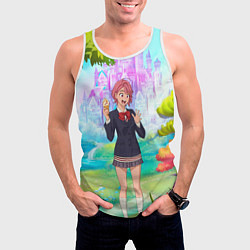 Майка-безрукавка мужская Дандадан Сиратори Айра держит мороженое, цвет: 3D-белый — фото 2