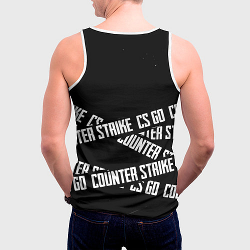 Мужская майка без рукавов Doom x counter strike / 3D-Белый – фото 4