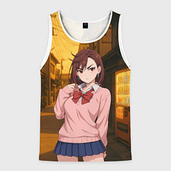 Майка-безрукавка мужская Недовольная Сиратори Айра, цвет: 3D-белый