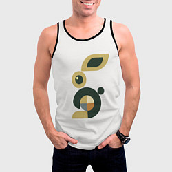 Майка-безрукавка мужская Черный кролик в стиле модерн, цвет: 3D-черный — фото 2