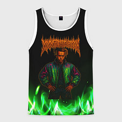 Майка-безрукавка мужская XXXTentacion hardcore, цвет: 3D-белый