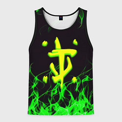 Майка-безрукавка мужская Doom кислотное лого, цвет: 3D-черный