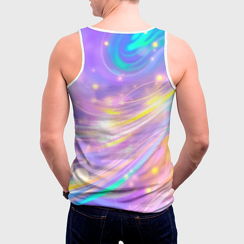 Мужская майка без рукавов Волшебный мистический космос / 3D-Белый – фото 4