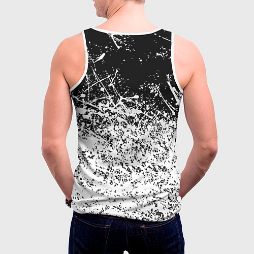 Мужская майка без рукавов Doom краски всплеск кисти / 3D-Белый – фото 4