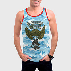 Майка-безрукавка мужская Крылатая пехота - пантера, цвет: 3D-красный — фото 2
