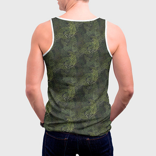 Мужская майка без рукавов Лев - сила мужество отвага / 3D-Белый – фото 4