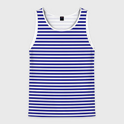 Майка-безрукавка мужская Тельняшка моряка, цвет: 3D-белый