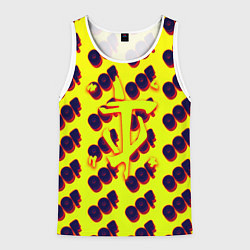 Майка-безрукавка мужская Doom off, цвет: 3D-белый