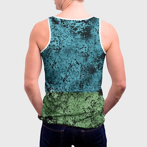 Мужская майка без рукавов Флаг десантников ВДВ / 3D-Белый – фото 4