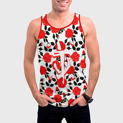 Майка-безрукавка мужская Doom розы, цвет: 3D-красный — фото 2