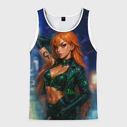 Майка-безрукавка мужская Нами киберпанк реализм, цвет: 3D-белый