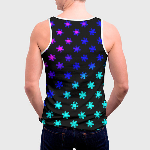 Мужская майка без рукавов Doom winter neon / 3D-Белый – фото 4
