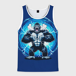 Мужская майка без рукавов Горилла показывает свою силу