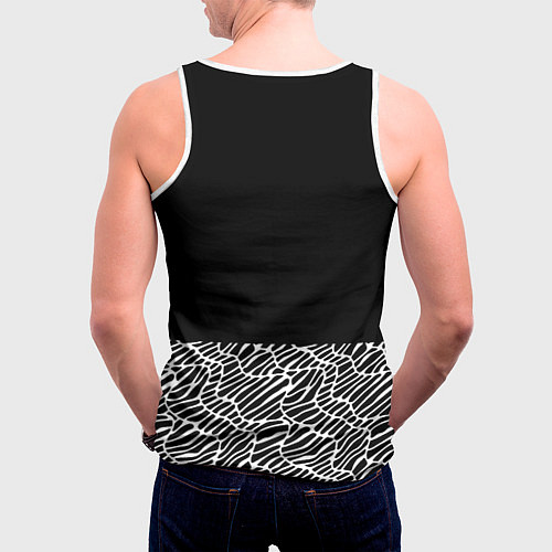 Мужская майка без рукавов Doom геометрия линии / 3D-Белый – фото 4