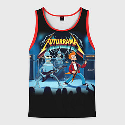 Майка-безрукавка мужская Rock group Futurama - ai art fantasy, цвет: 3D-красный