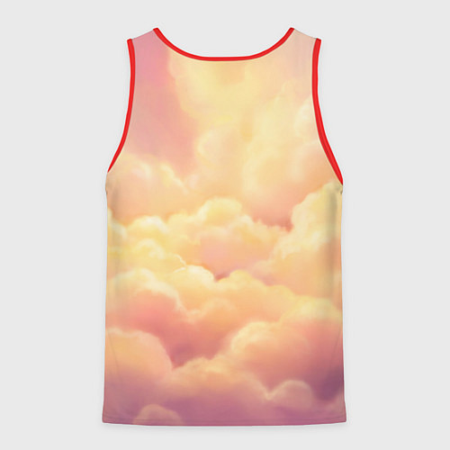 Мужская майка без рукавов Девочка обнимает лисичку / 3D-Красный – фото 2