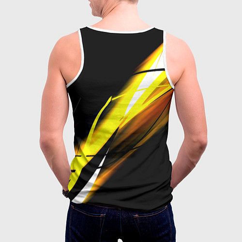 Мужская майка без рукавов Doom геометрия из полос / 3D-Белый – фото 4