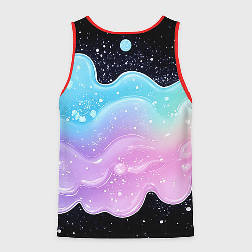 Мужская майка без рукавов Менеджер капибара в кружке в стикерах / 3D-Красный – фото 2