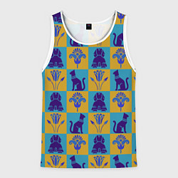 Майка-безрукавка мужская Символы Египта, цвет: 3D-белый