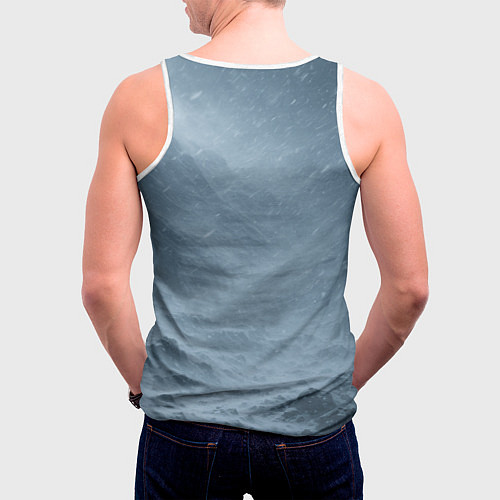 Мужская майка без рукавов Саша - победитель по жизни / 3D-Белый – фото 4