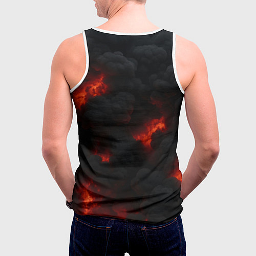 Мужская майка без рукавов Сашин удар аргумент без слов / 3D-Белый – фото 4