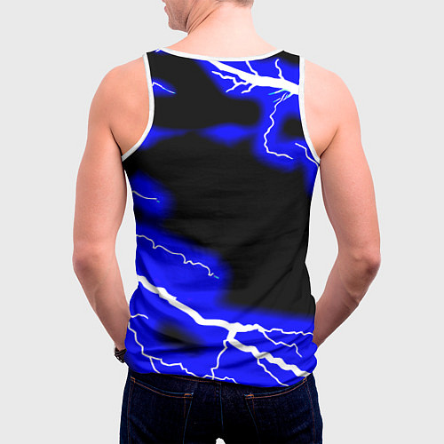 Мужская майка без рукавов Napoli blue storm / 3D-Белый – фото 4