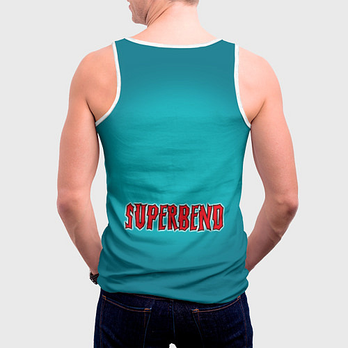 Мужская майка без рукавов Bender superman - collaboration / 3D-Белый – фото 4