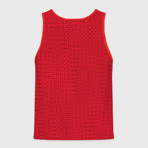 Мужская майка без рукавов Ализариновый красный узорчатая текстура / 3D-Красный – фото 2
