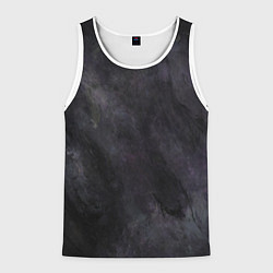 Майка-безрукавка мужская Абстракция - dark strokes of paint, цвет: 3D-белый