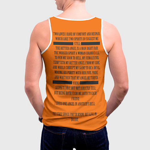 Мужская майка без рукавов Девушка демон / 3D-Белый – фото 4