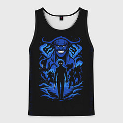 Мужская майка без рукавов Поднятие уровня в одиночку с иероглифами