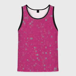 Майка-безрукавка мужская Color pink brown squares, цвет: 3D-черный
