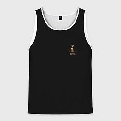 Майка-безрукавка мужская Bambi, цвет: 3D-белый