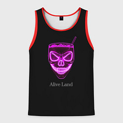 Майка-безрукавка мужская Alive land, цвет: 3D-красный