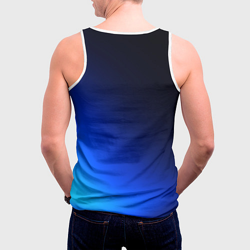 Мужская майка без рукавов Пиццакула - акула из пиццы / 3D-Белый – фото 4