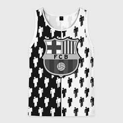 Майка-безрукавка мужская Barcelona спортивный паттерн, цвет: 3D-белый