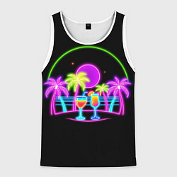 Мужская майка без рукавов Neon tropical