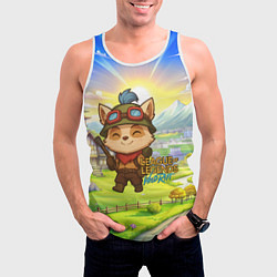 Майка-безрукавка мужская League of legends Тимо, цвет: 3D-белый — фото 2