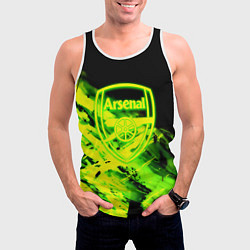 Майка-безрукавка мужская Арсенал кислотные краски, цвет: 3D-белый — фото 2