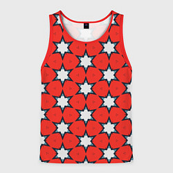 Мужская майка без рукавов Звезды на красном