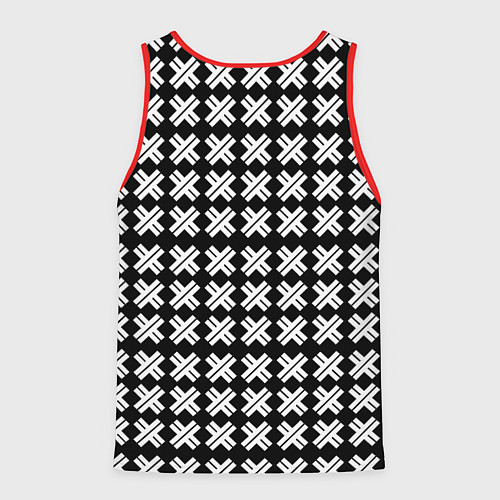 Мужская майка без рукавов Borussia pattern geometry / 3D-Красный – фото 2