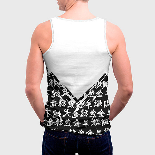 Мужская майка без рукавов Juventus символы китайские / 3D-Белый – фото 4