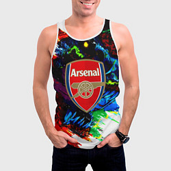 Майка-безрукавка мужская Arsenal monster, цвет: 3D-белый — фото 2