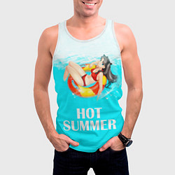 Майка-безрукавка мужская Hot Summer Рин Тосака Fate, цвет: 3D-белый — фото 2