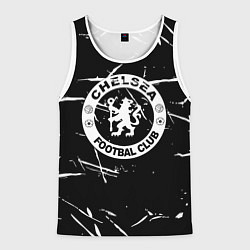 Мужская майка без рукавов Челси штрихи красок белые