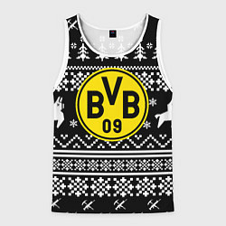 Майка-безрукавка мужская Borussia x fortnite pattern, цвет: 3D-белый